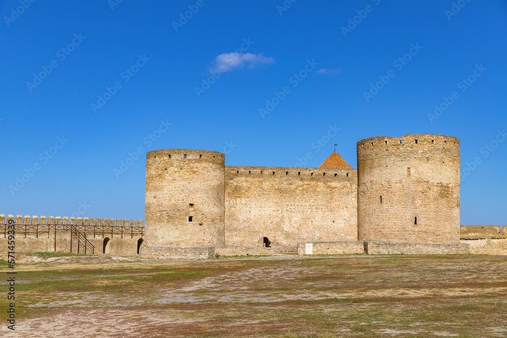 Akkerman fortress walls in Bilhorod-Dnistrovskyi in Odesa Oblast in southwestern Ukraine