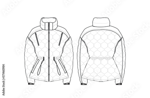 Black and White puffer jacket