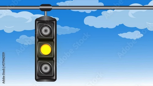 traffic light on the sky
