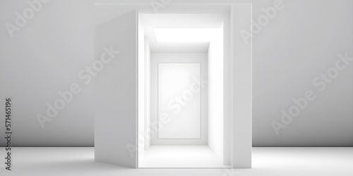 White door on a white wall  white modern design and white abstract art  exlusive  mysterious and expensive white AI  AI G  n  rative  G  n  rative.