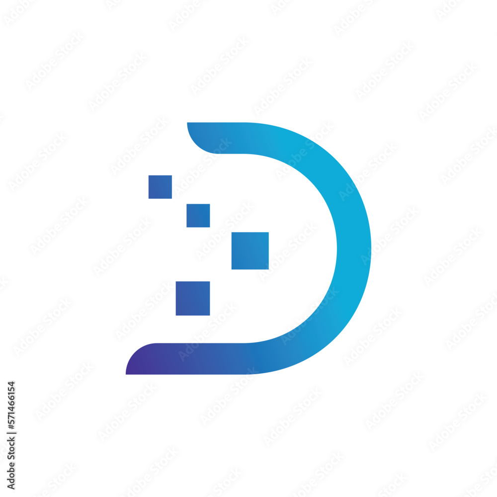 initial DC letter D technology IT combination D initial DC letter D technology IT combination D