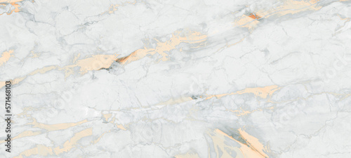 Golden Calacatta marble texture of a natural white and grey stone tile