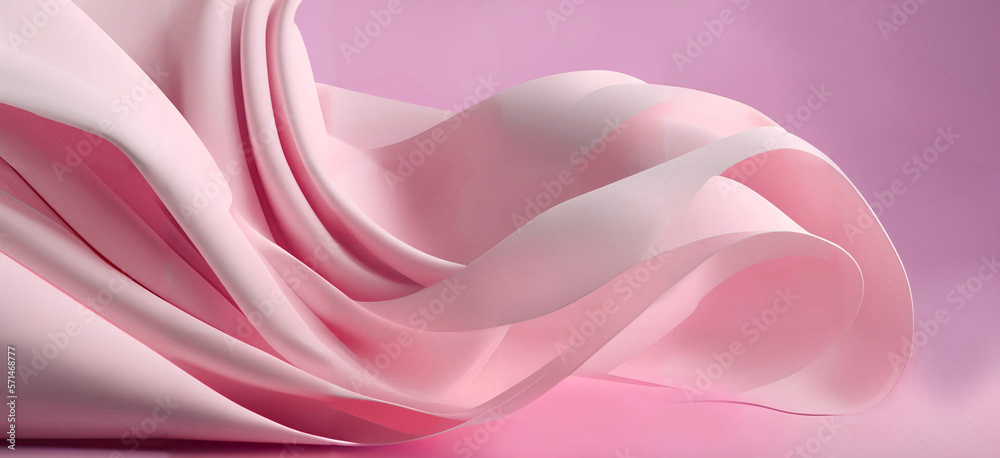 Obraz premium pink rose waves