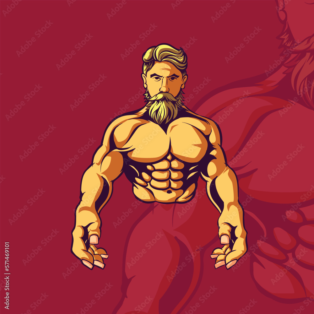Workout gym illustration for logo and tshirt 03 Workout gym illustration for logo and tshirt 03
