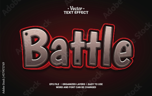 Battle Editable Vector Text Effect.