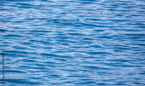Blue water surface in the sea as an abstract background.