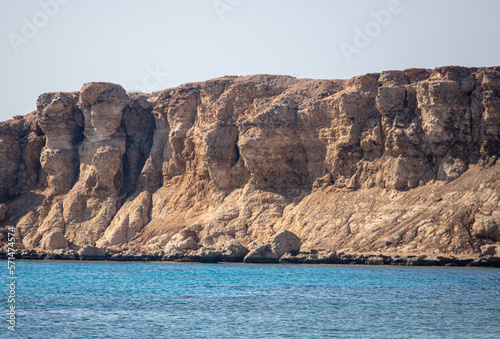 Rocky coast of an island in the Red Sea
