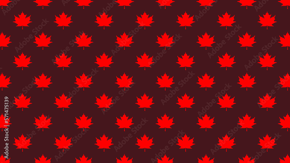pattern of red maple leaves on a brown background. template for application to the surface. Horizontal image. Banner for insertion into site. pattern of red maple leaves on a brown background. template for application to the surface. Horizontal image. Banner for insertion into site.