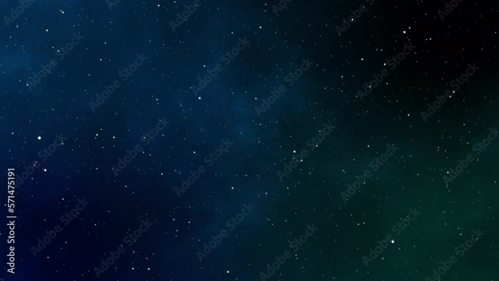Loopable motion background of cosmic space image with changing colors at 60fps