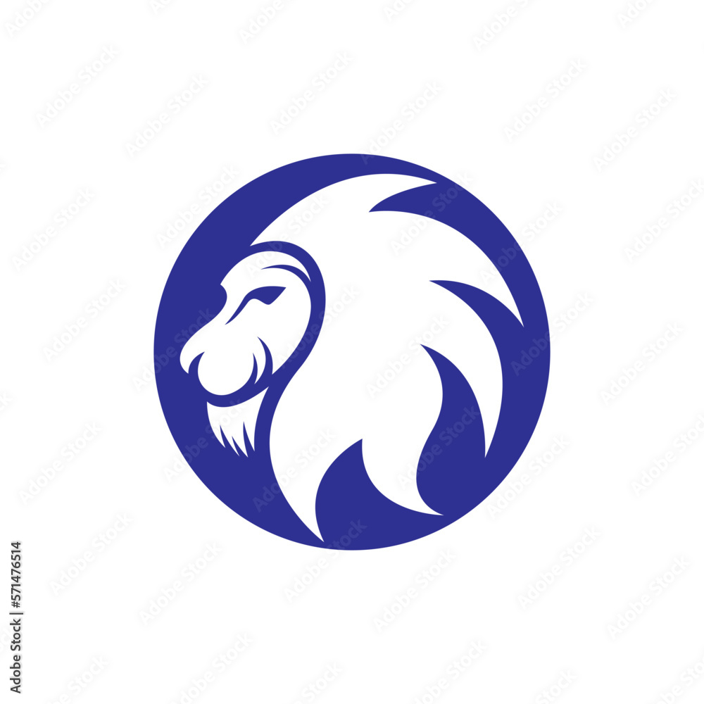 Lion head logo images illustration