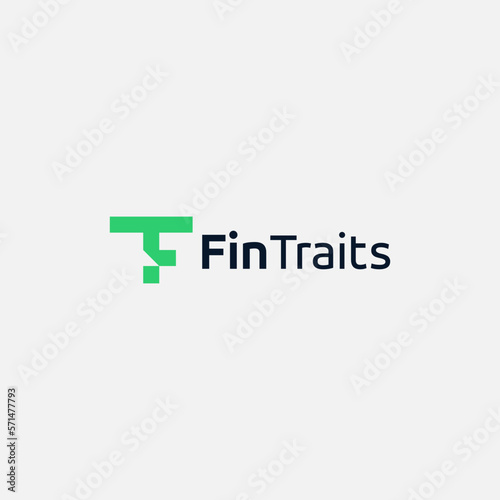 Letter TF FT Simple Monogram Logo