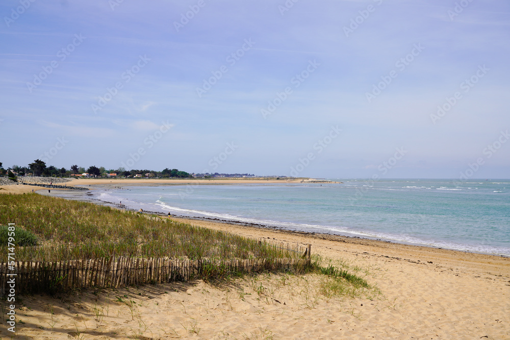 Oleron island dune Atlantic beach sand in charente ocean france