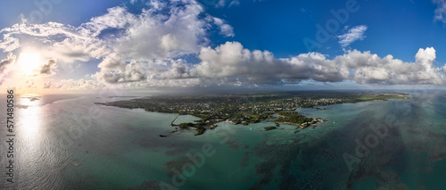 Grand Gaube from the air - Mauritius