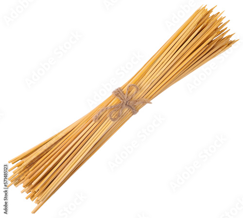 Bamboo wooden sticks, white background