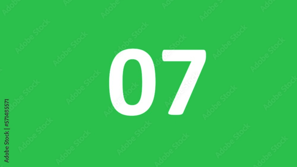 10 to 0 Count down on green screen background motion graphic effect. 10 to 0 Count down on green screen background motion graphic effect.