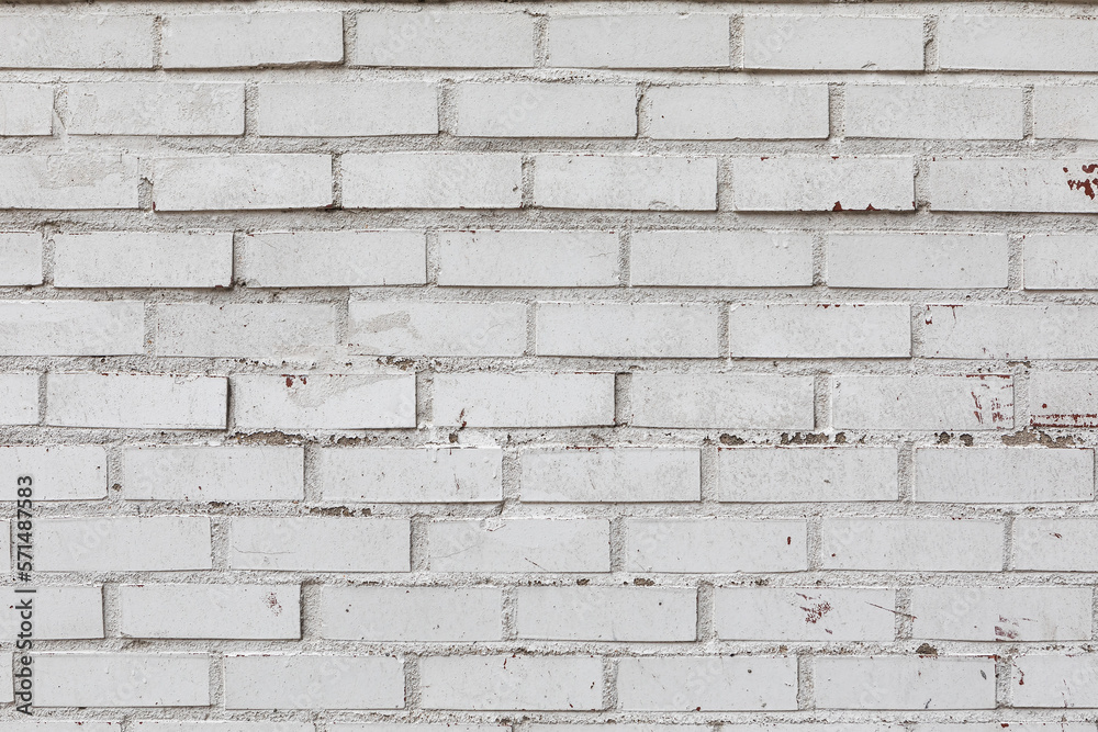 Fototapeta premium white brick wall, grey background