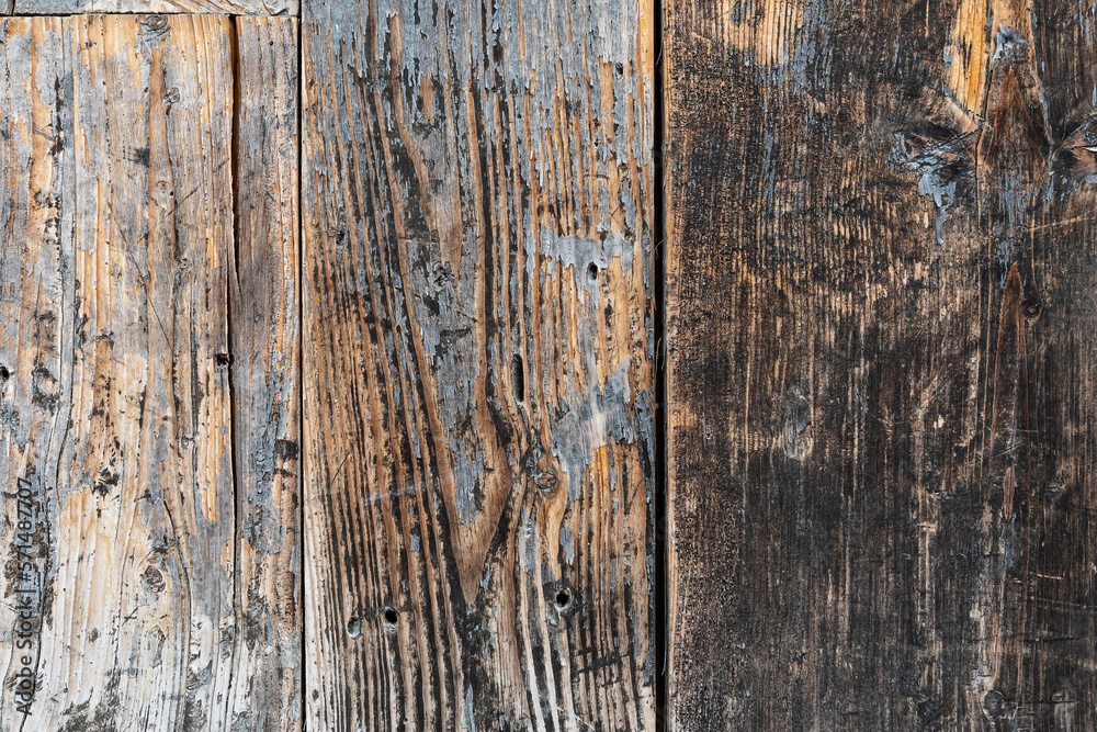 Old grunge dark textured wooden background.
