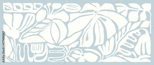 Tela Botanical art background vector