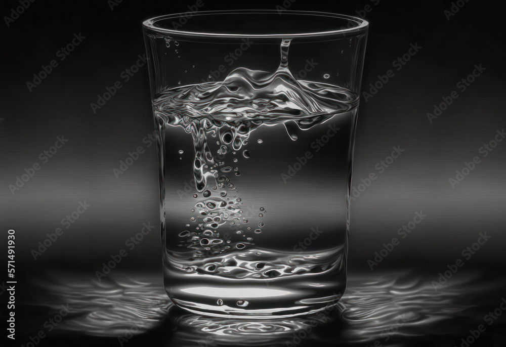 glass of water created with Generative AI technology glass of water created with Generative AI technology