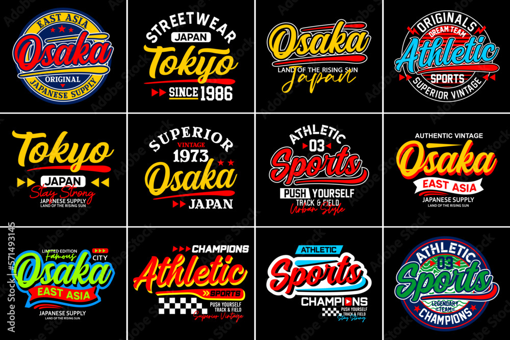 Naklejka premium Collection of urban style, labels, badges, vector illustration, typography design, t Shirt print