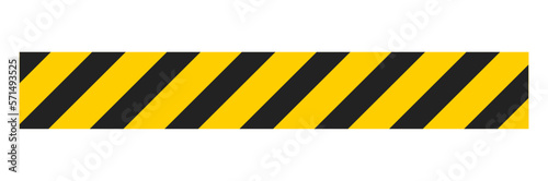 Caution tape set of yellow warning ribbons. Abstract warning lines for police, accident, under construction. Vector danger tape collection.