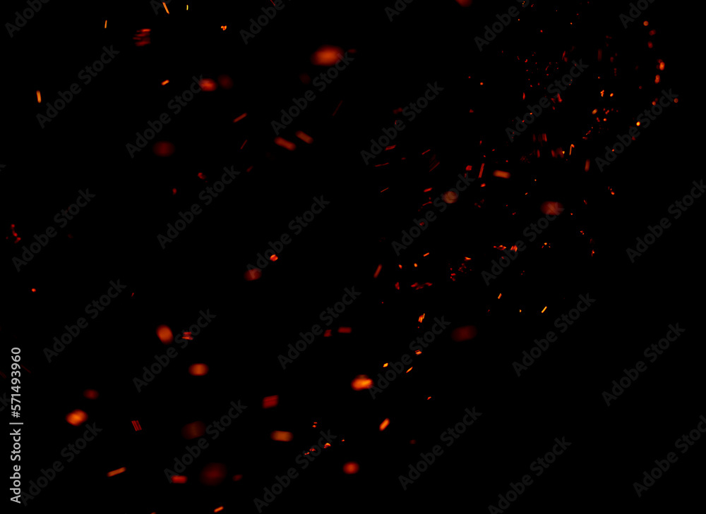 fire flame with sparks on black background fire flame with sparks on black background