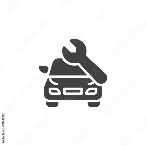 Car repair service vector icon