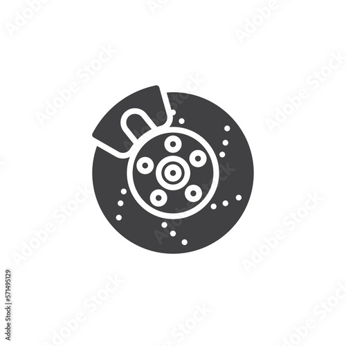 Disc brake vector icon