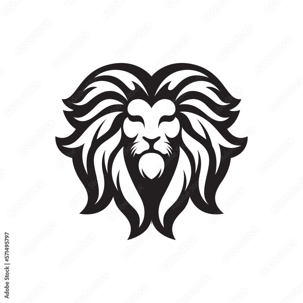 Fototapeta premium Lion head logo images illustration