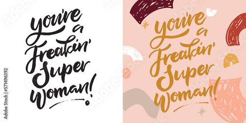 MInimalistic modern typographic lettering postcard. Lettering art, t-shirt design, mug print.