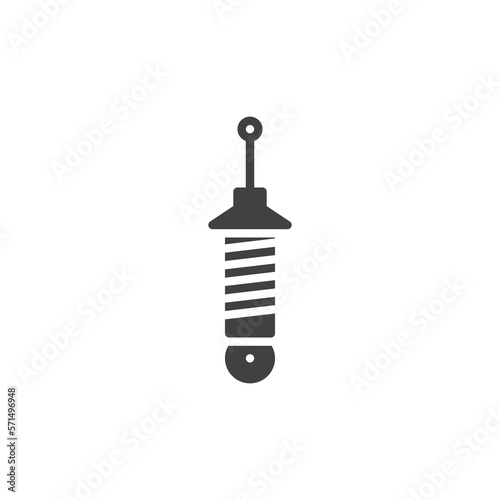 Car damper spring vector icon