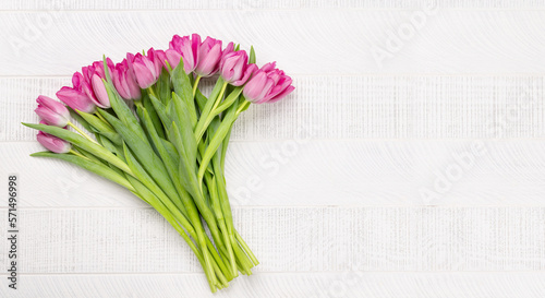 Pink tulip flowers