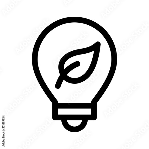 Showcase the beauty and elegance of your design with this stunning Black and White eco bulb Icon. Perfect for graphic designs, logos, mobile apps, posters, and more. 
