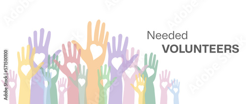National volunteering banner, national volunteering month.