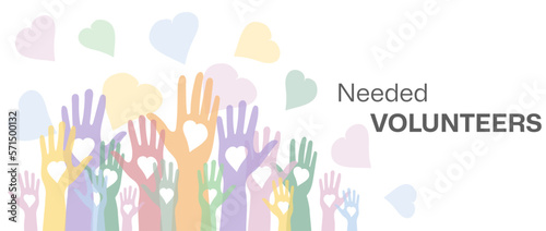 National volunteering banner, national volunteering month.