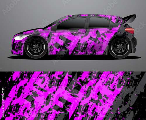 car wrap vector designs with abstract grunge background for vehicle branding