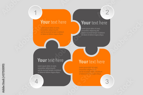 Infographic template for business. 4 Steps Modern Timeline diagram with graphs and business icon, presentation vector infographics