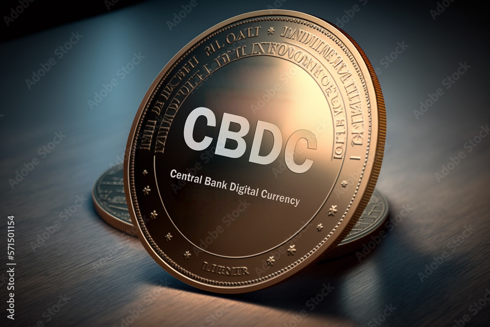 CBDC Central Bank digital currency AI Generation - obrazy, fototapety, plakaty 