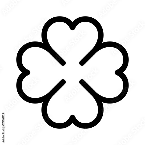 Showcase the beauty and elegance of your design with this stunning Black and White four leaf clover Icon. Perfect for graphic designs, logos, mobile apps, posters and more. 
