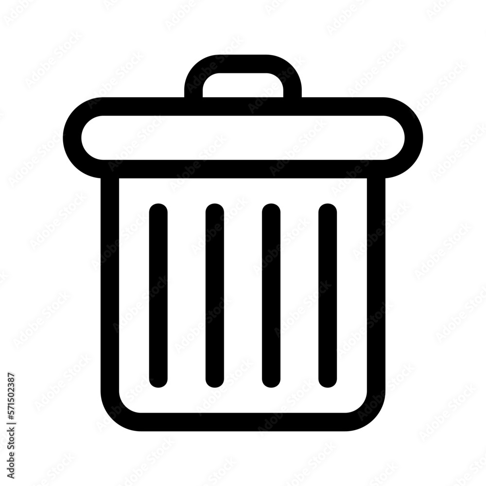 Showcase the beauty and elegance of your design with this stunning Black and White garbage Icon. Perfect for graphic designs, logos, mobile apps, posters and more. 
