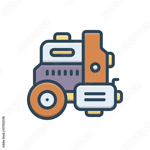 Color illustration icon for pumps
