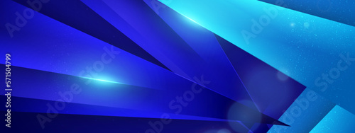 Minimal geometric blue light background abstract design. vector EPS10.. Abstract Dark Blue Banner © Semar Design