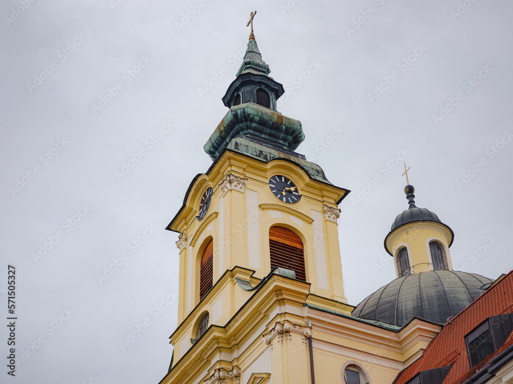 monastery of St. Elizabeth in Klagenfurt was founded at beginning of 18th century. The church is adjacent to city's hospital, and nuns act as nurses there.