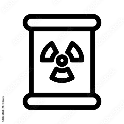 Showcase the beauty and elegance of your design with this stunning Black and White radioactive waste Icon. Perfect for graphic designs, logos, mobile apps, posters and more. 
