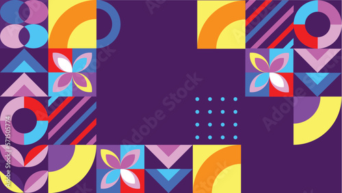 abstract background frame with geometric patterns