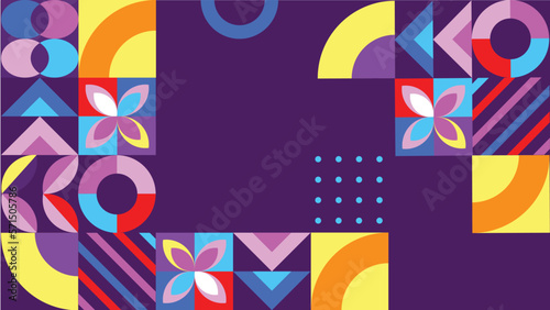 abstract background frame with geometric patterns