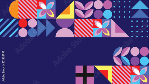 abstract background frame with geometric patterns