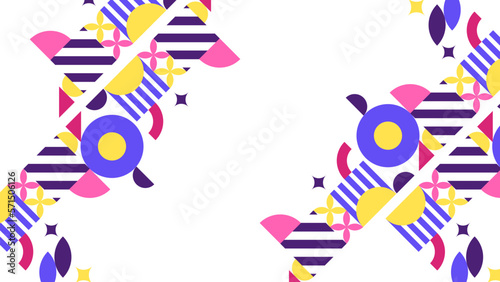 Abstract freeform shape geometric pastel color on white background memphis style.