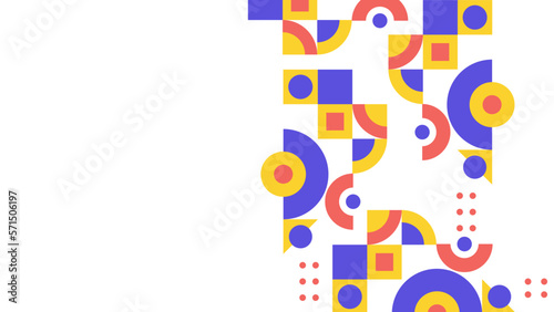 Abstract freeform shape geometric pastel color on white background memphis style.
