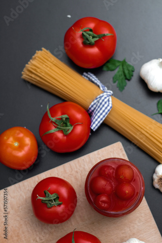 Italian homemade pasta with tomato sauce